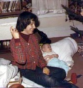 Ruth Bennett McDougal Dorrough; baby Ben Dorrough; Christmas Family
